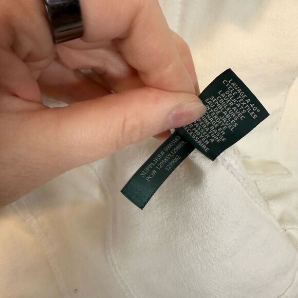 Ralph Lauren White Denim Button Down Jacket Size 16 - Picture 9 of 9